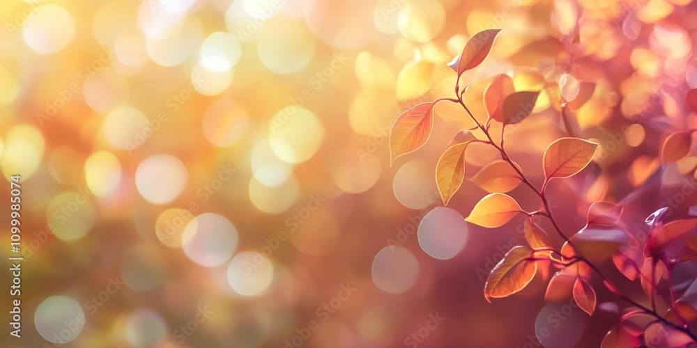 Poster bokeh texture showcasing the vibrant colors of summer and autumn. this captivating bokeh texture bea