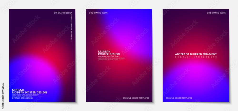 Poster gradient colorful overlap vector design. futuristic design theme for poster and cover design templat