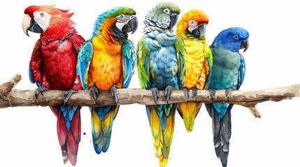 Parrots visiting a petting zoo