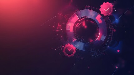 Abstract Digital Technology Process Showing System Check