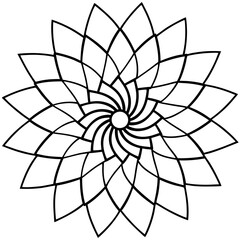 Obraz premium Radiant Spiral Mandala