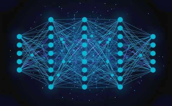 Neural network model. Artificial intelligence. AI