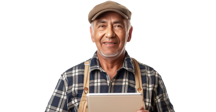 Eco-Conscious Honey Shop Owner Develops Sustainable E-Commerce Strategies While Engaging with Technology on a Tablet. - Powered by Adobe