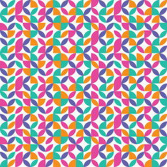 Colourful geometric pattern in Bauhaus style. Abstract background. Vector illustration