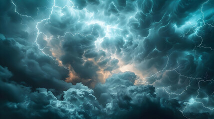 Dramatic Storm Cloudscape Illustration