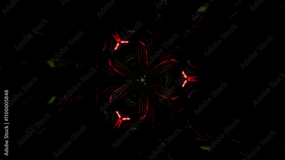 Poster vibrant disco vj loop featuring flashing neon patterns and beats