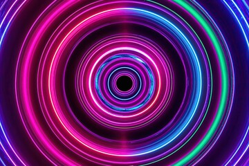 Vibrant Chroma Dance of Abstract Neon Vortexes