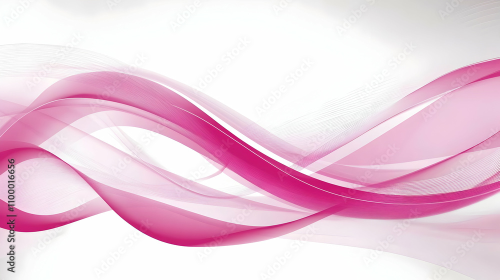 Poster abstract pink and white wave design. elegant, flowing curves create a soft, modern background ideal 
