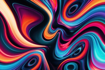 Fototapeta premium Vibrant Modern Abstract Kinetic Fluid Design Motifs