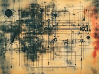 Obraz premium background with old science effect 
