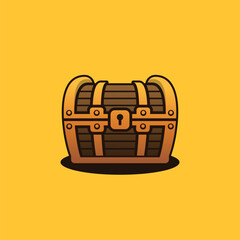 Golden Chest EPS Vector Illustration