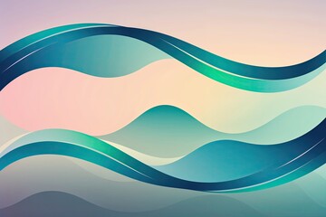 Tranquil Zen Wave Background Design with Relaxing Gradient and Smooth Flow