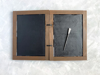 Wax book model or Cera (tabula cerata). Wax tablets was used as reusable and portable writing...