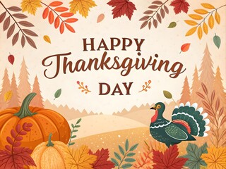 Happy Thanksgiving day Celebration Illustration background