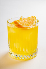 tasty cocktail on the white background