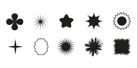 Geometric and abstract element with different shape for illustration, label and advertising