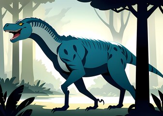 Fototapeta premium tyrannosaurus dinosaur vector illustration