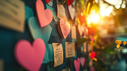 A comforting display of positive affirmations on a therapy wall