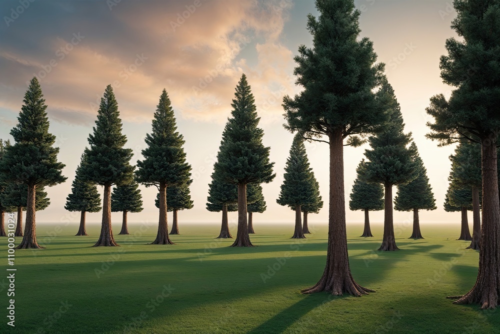 Aufkleber Three Dimensional Tree Ensemble for Superior Design Compositions and Artistic Visualizations