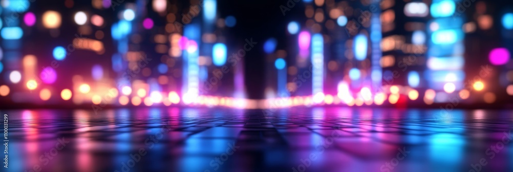 Poster vibrant fireworks explode in intricate patterns over a city skyline background with empty space for 