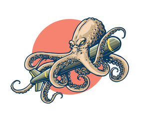 kraken with torpedo artwork