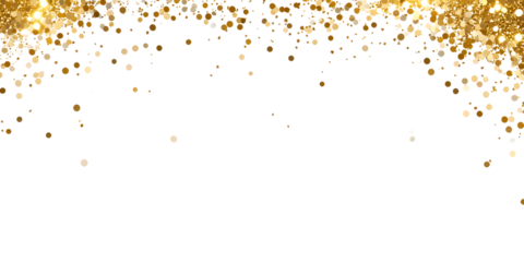 luxury sparkling, gold confetti,Gold sparkle ,splatter border,Gold Foil Frame Gold brush stroke on transparent background