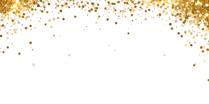 luxury sparkling, gold confetti,Gold sparkle ,splatter border,Gold Foil Frame Gold brush stroke on transparent background