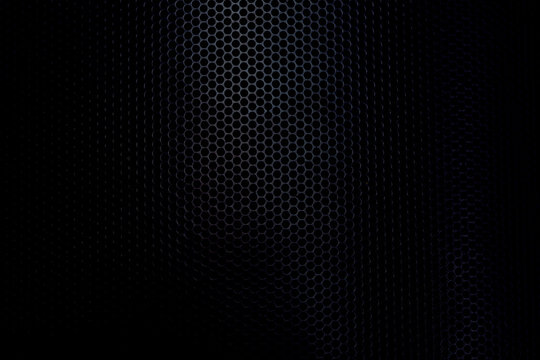 Black technology background macro,Speaker grille texture,Close-up of black background texture,macro black background texture,Seamless pattern of texture silver or stainless steel hexagon for backgroun