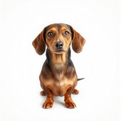 dachshund isolated on a white background for use with web, print or creative projects.