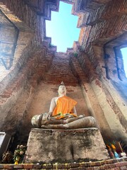 buddha statue in temple si sanphet
