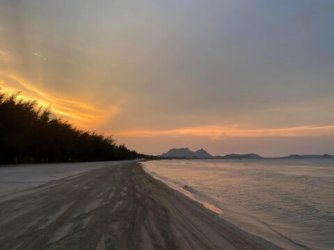 sunset on the beach