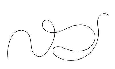Obraz premium Black thread isolated on white background. vector illustration. EPS 10/AI