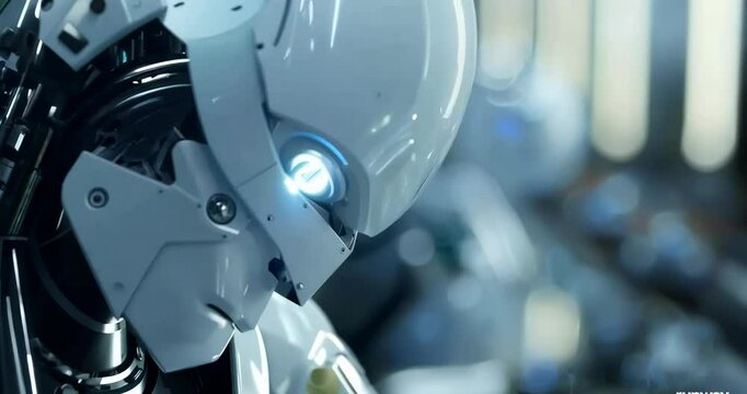 Technological marvel: robot production hub, 4K Video