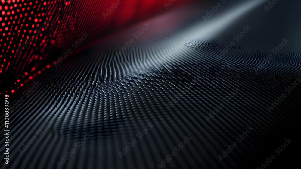 Poster abstract dark background with red bokeh lights and textured surface.