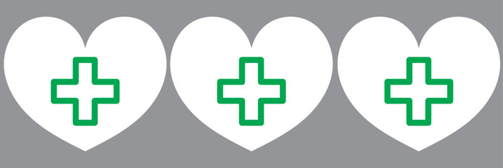 Obraz premium Emergency first aid defibrillator sign.