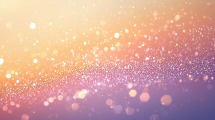 Fototapeta premium A dreamy gradient background transitioning from soft lavender to pastel peach with delicate sparkles. The smooth blend creates a calming and whimsical aesthetic, perfect for elegant and lighthearted 