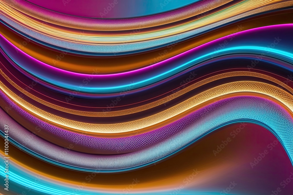 Poster dynamic modern background with vivid waves and bright textures