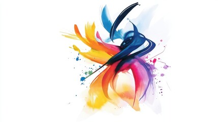 Obraz premium Vibrant abstract design bursting with colors and dynamic shapes for creative projects.