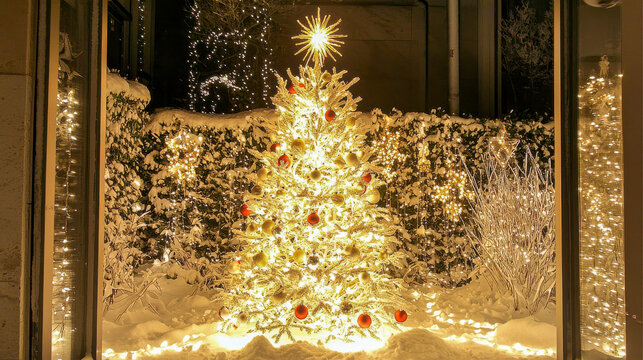 Christmas tree on deck