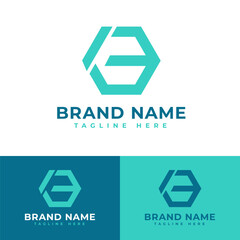 Abstarct hexagonal number 3 logo symbol icon flat stock vector design