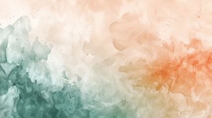 A soft watercolor background blending muted tones of peach, beige, and sage green. The organic brushstrokes and gentle textures create a natural and calming aesthetic. Perfect for serene and 