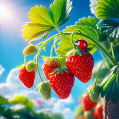 Strawberry abstract art or illustration background template