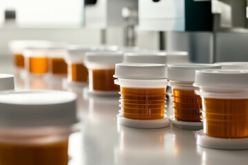 a side shot a group of stool samples