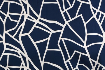 Vibrant Abstract Indigo and White Textured Fabric Panel Background Design