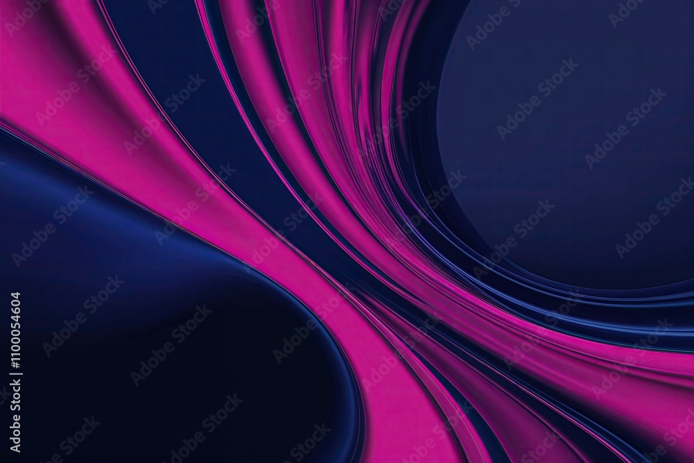 Poster vibrant fluid dynamics background in navy and magenta gradient design