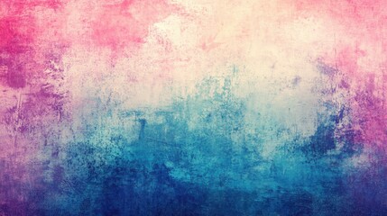 Colorful Grunge Texture Background - Abstract Pink and Blue Gradient with Vintage Distressed Effect...