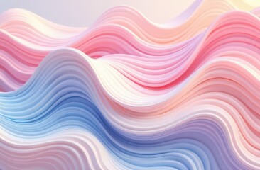 Obraz premium Wavy abstract stripes in pastel colors