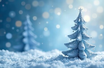 Beautiful festive Christmas background white, blue, silver colours 