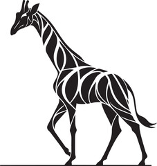 Obraz premium Sleek and modern giraffe outline with sharp edges