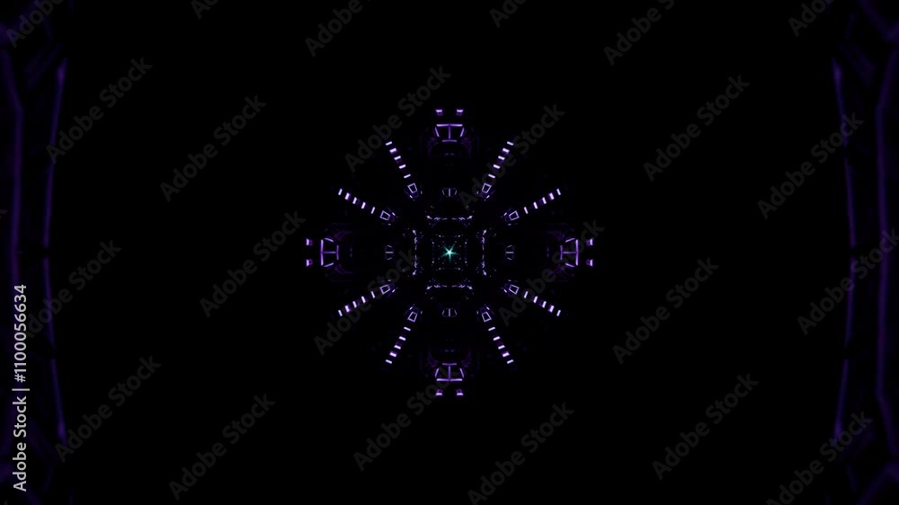 Poster flashing lights and groovy beats in an electrifying vj loop